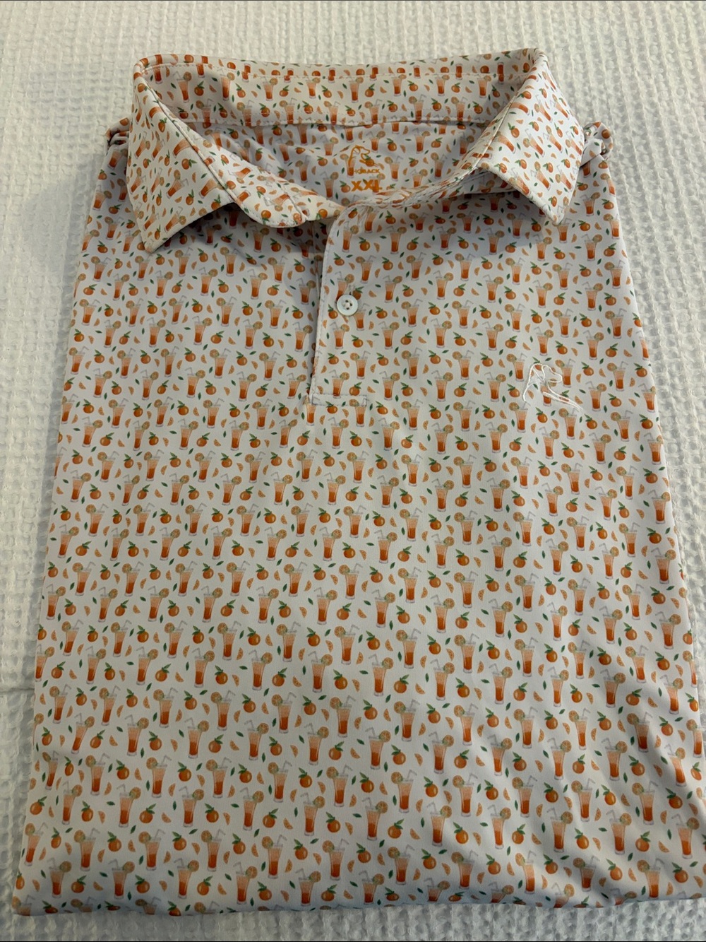 Rhoback golf polo - orange crush
